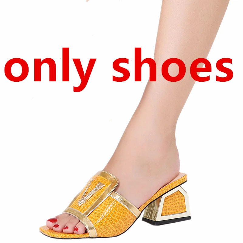 Women's High Heel Dress Sandals with Clutch Purse Set Sparkling Crystal V-Strap Party Sandals for Wedding Evening, Prom Non-Slip