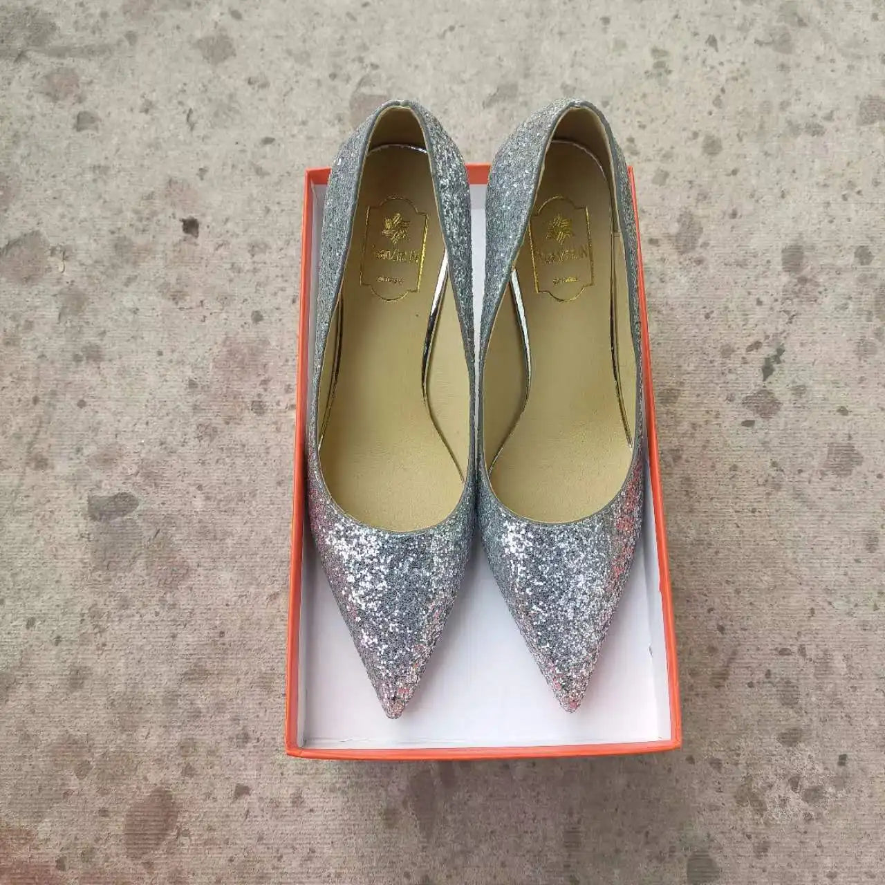 Luxury Designer Elegant Sexy Silver Heels