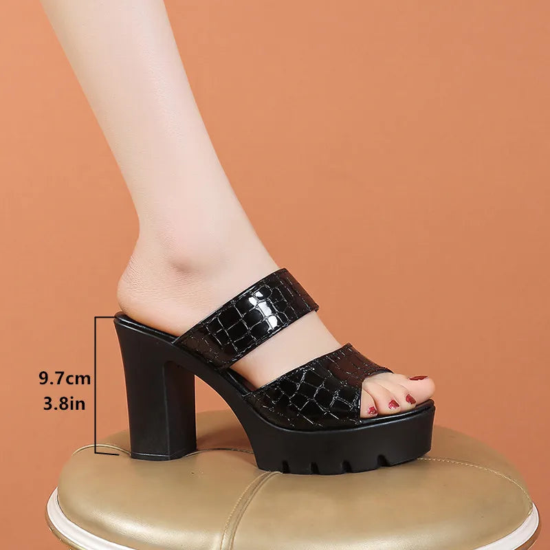 Thick Waterproof Platform Heels