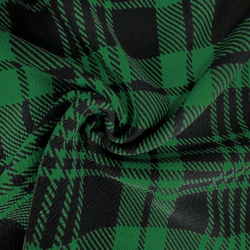 Plus Size 5XL Plaid Skirt Sexy Micro Skirt Offiece Lady Green Elegant Pencil Mini Skirts Streetwear Lady Short Skirt for Women