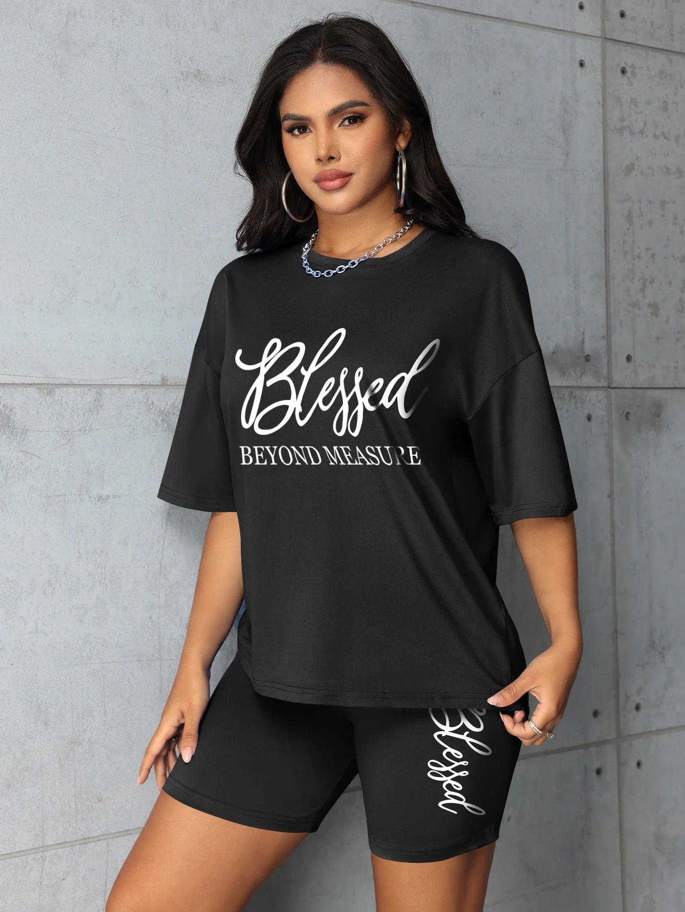 Summer 2 Piece Blessed Short Set
