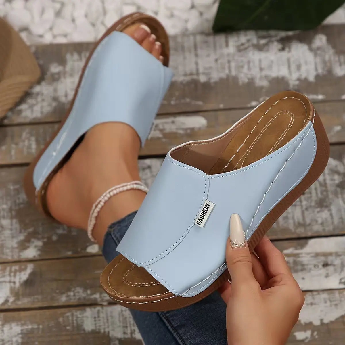Wedge Slipper Sandals