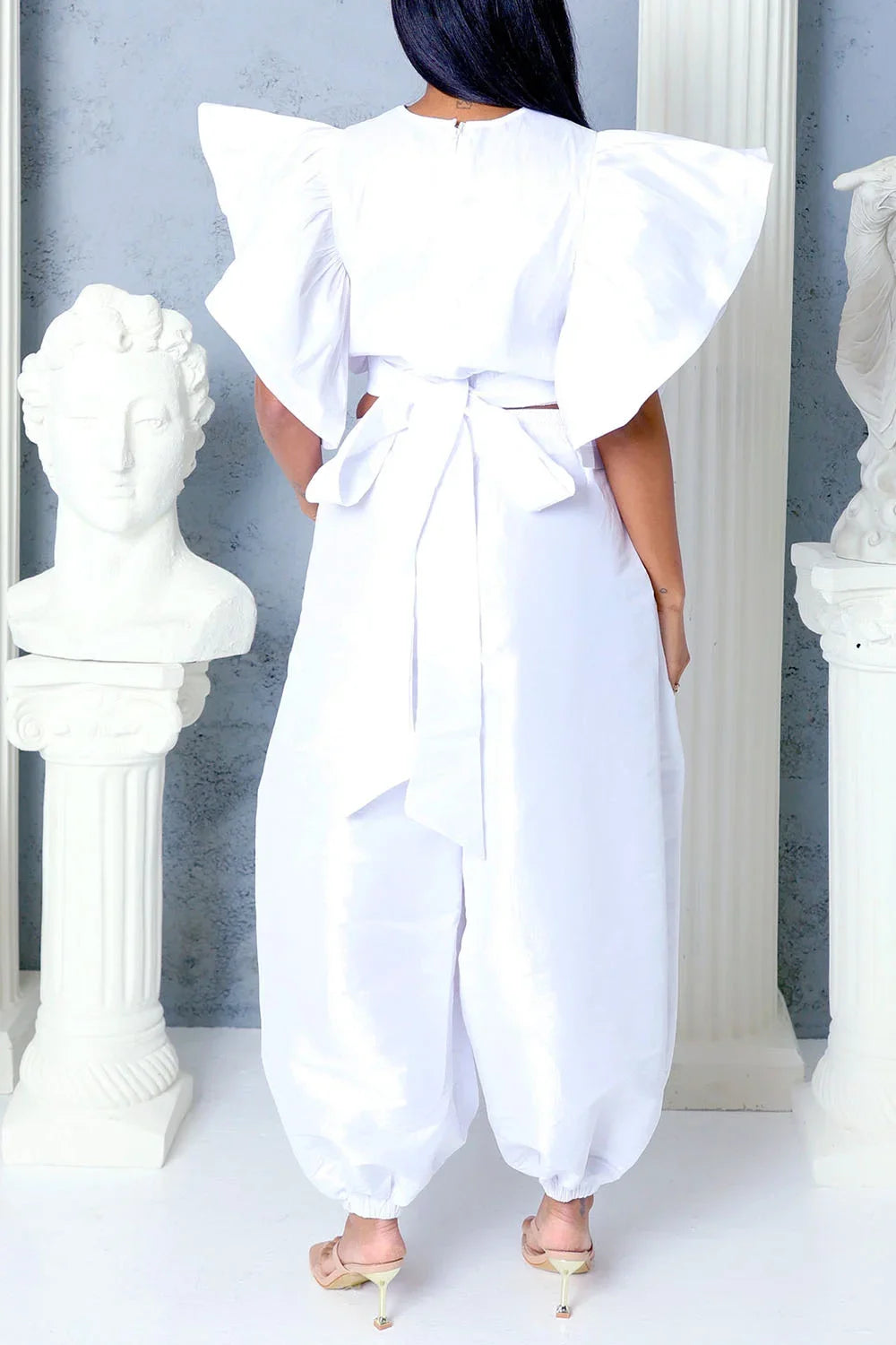 Flutter Sleeve Casual Two Piece Pants Set