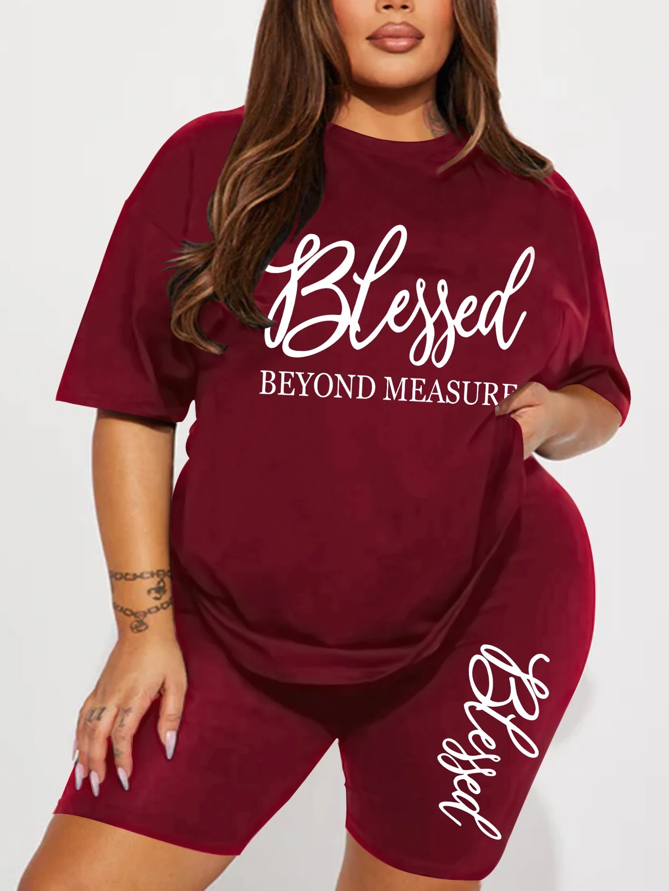 Summer 2 Piece Blessed Short Set