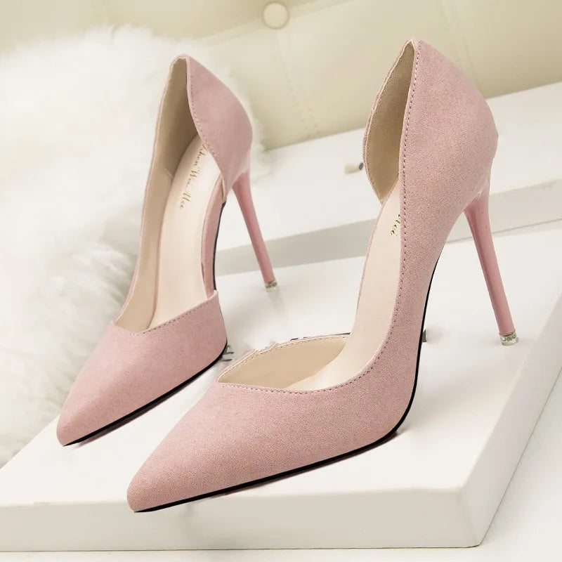 Suede Office Stiletto High Heel Pump