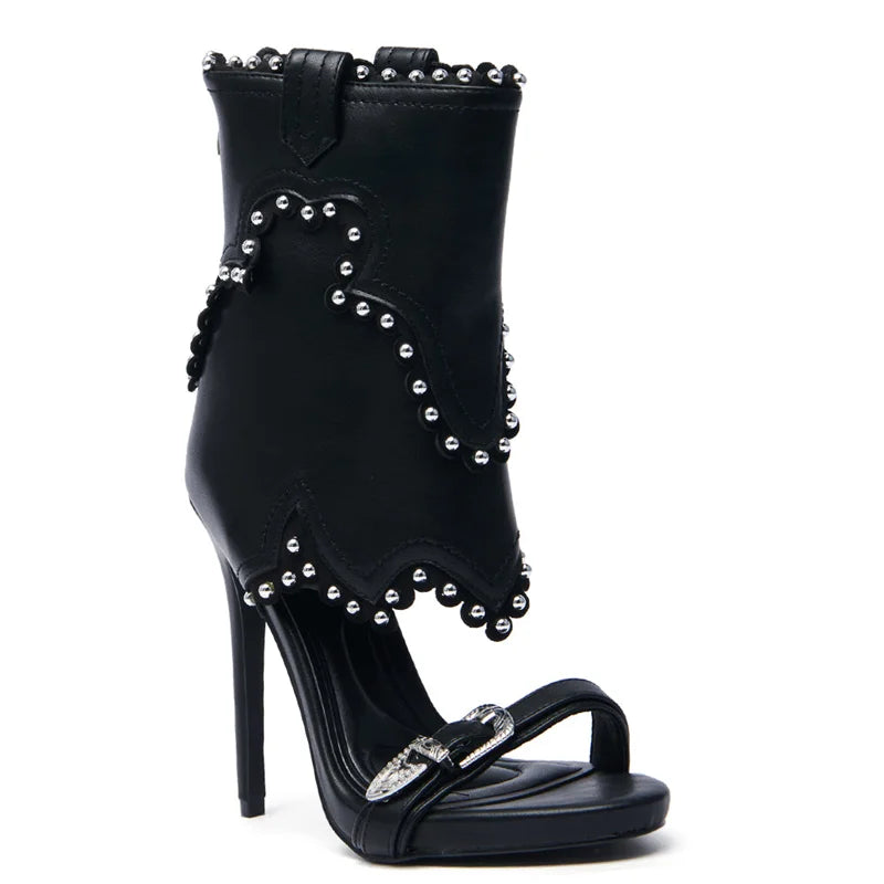 Metal Buckle Belt One Word Belt Sandal Boots Sexy Pointed Toe Thin Heel Accetp Customized New Arrivas Fashion Women Modern Boots