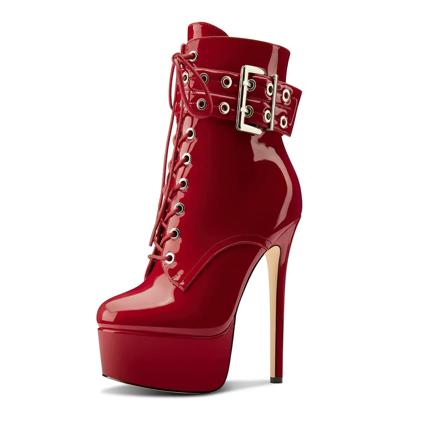 Leopard Print Platform Buckle Strap Boots