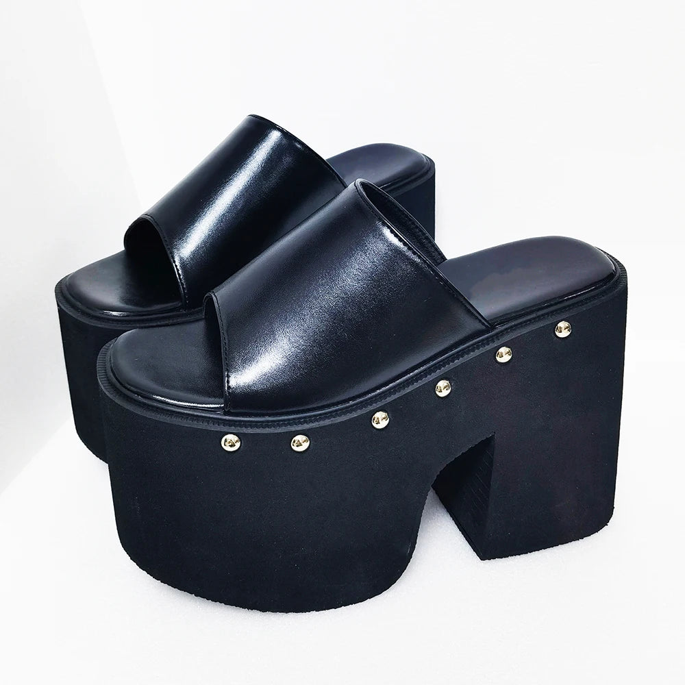 Thick Classic Slipper Platform Wedge
