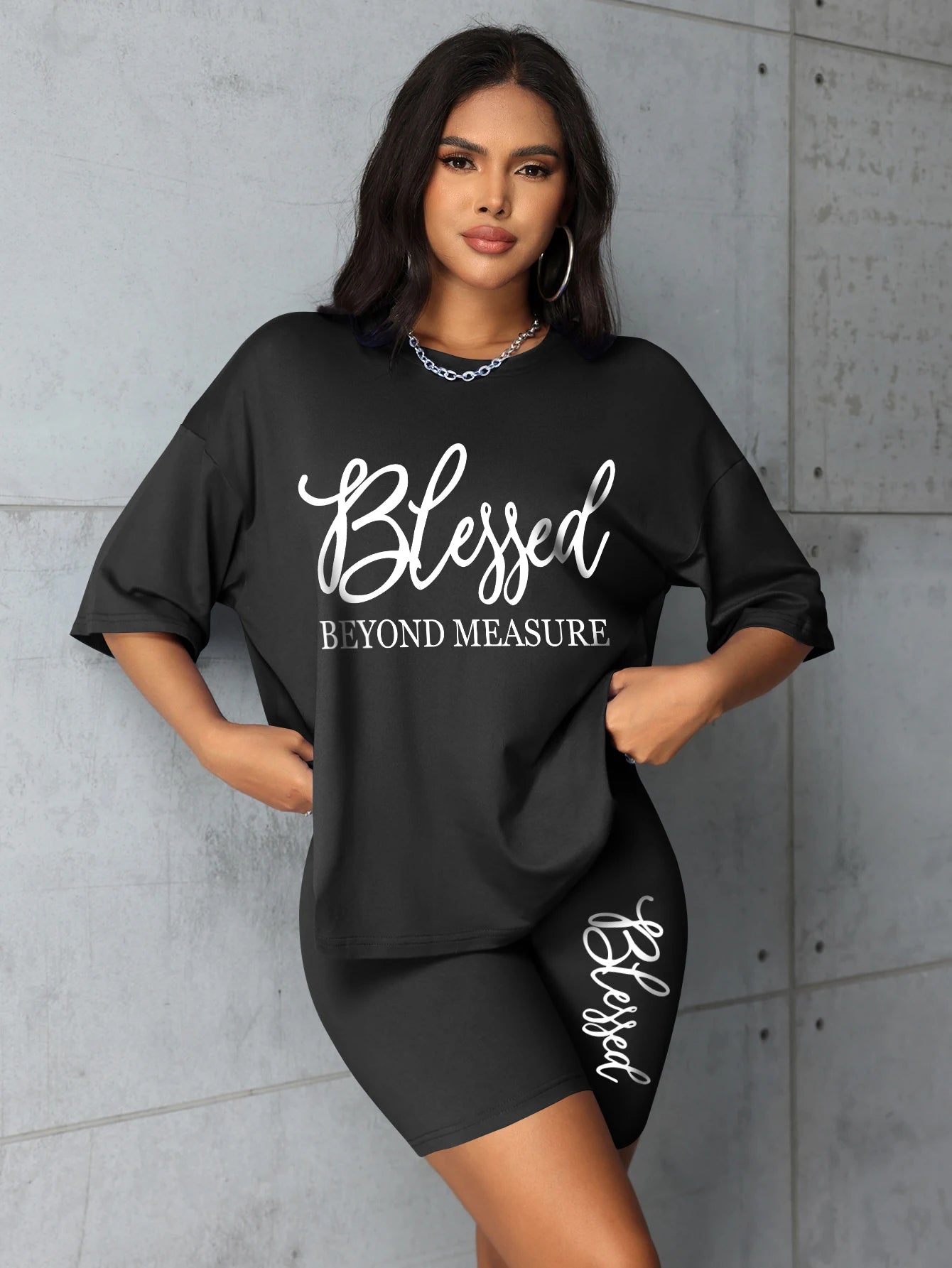 Summer 2 Piece Blessed Short Set