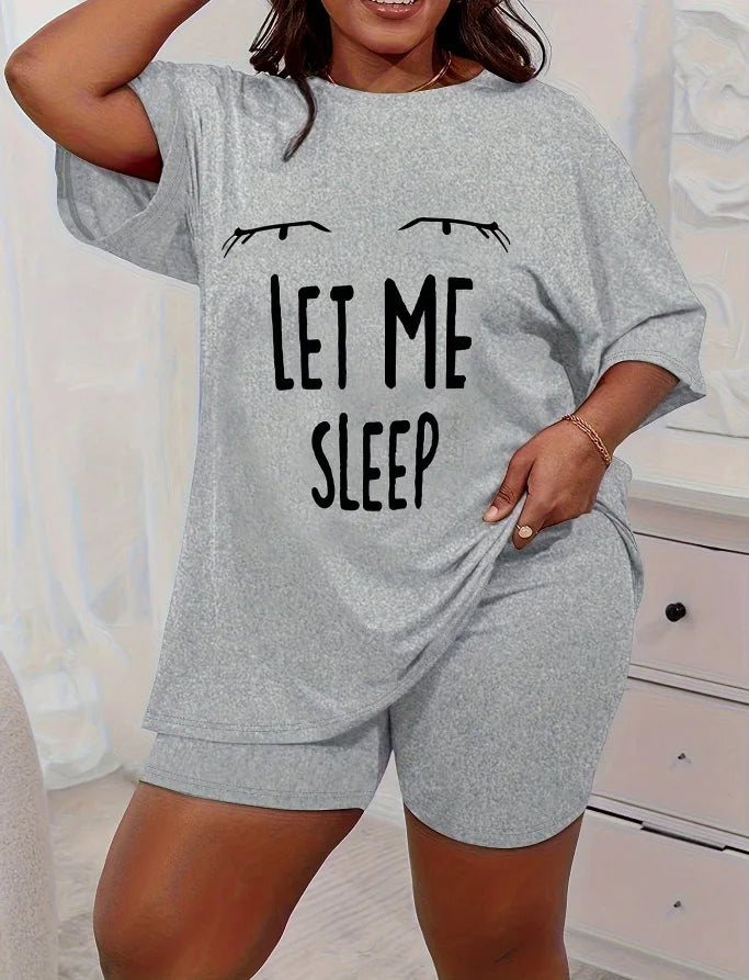 2025 Summer T-shirt Shorts Plus Size Women's Pajamas Large Size Home Clothes Set Sleepwear Women