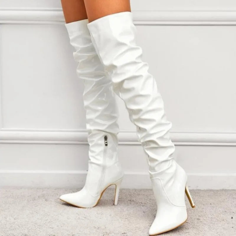 Over-The-Knee High Heel Boots
