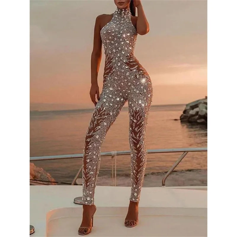 Sleeveless Jumpsuits for Women 2024 Fashion Spring Streetwear Slim Womens Jumpsuit Chic Elegant Pencil Pants Jumpsuit Bodysuit