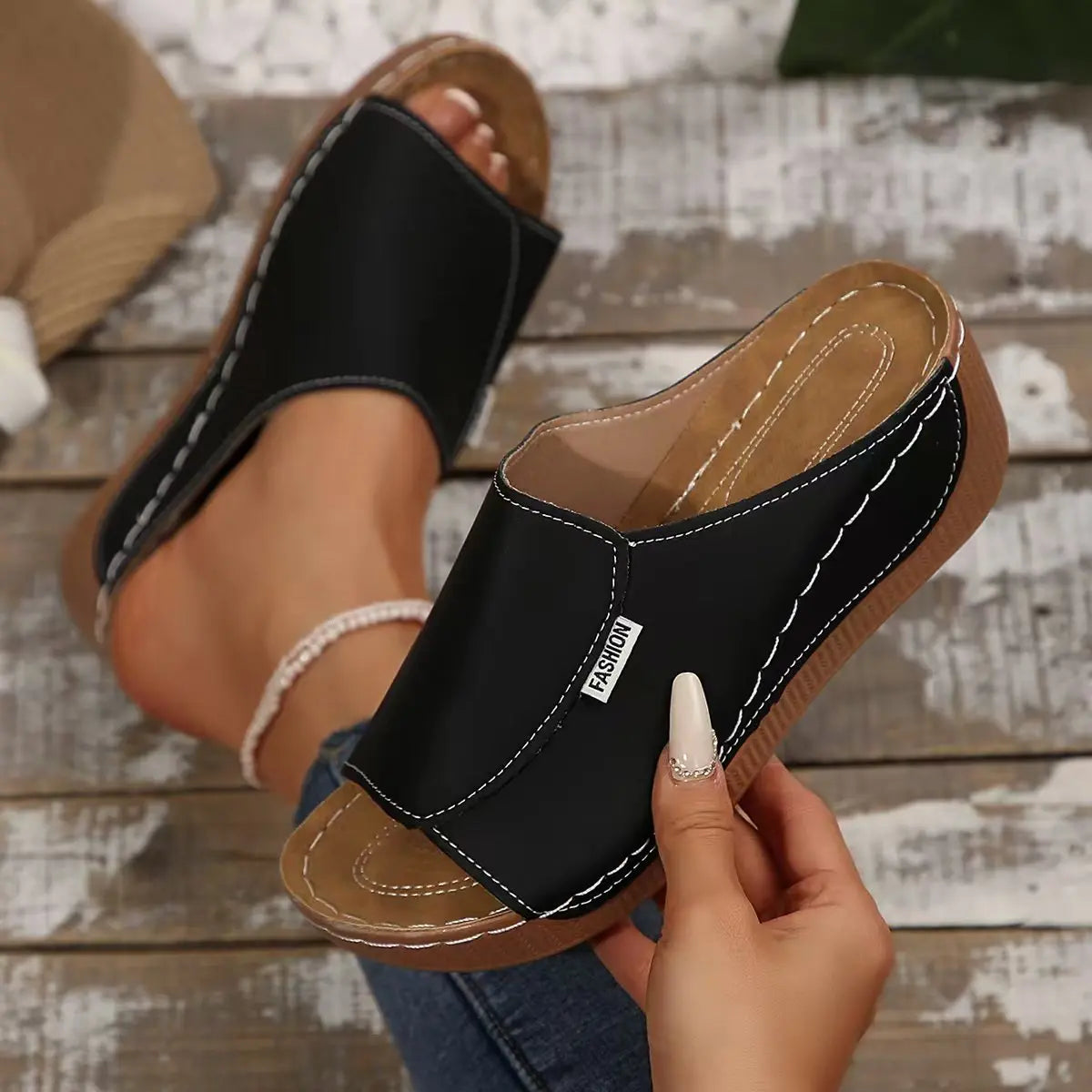 Wedge Slipper Sandals