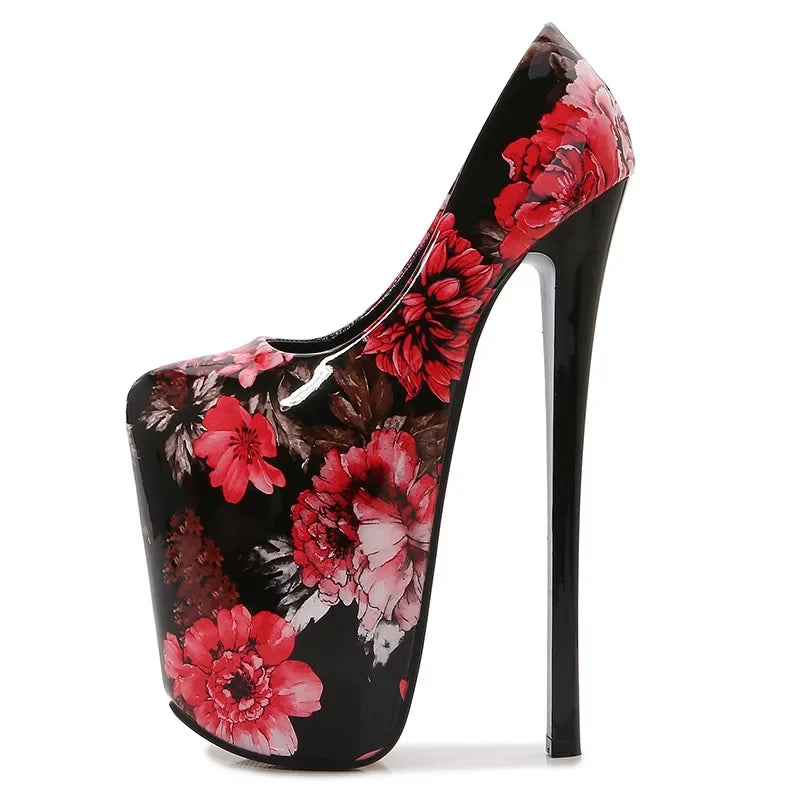 Platform Flower Pump High Heels