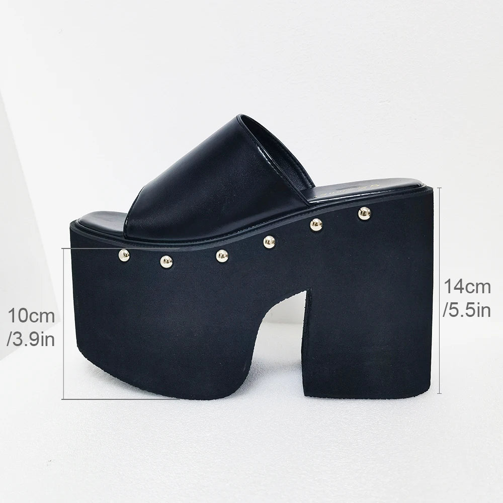 Thick Classic Slipper Platform Wedge