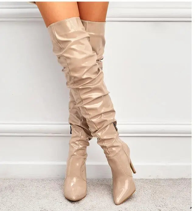 Over-The-Knee High Heel Boots