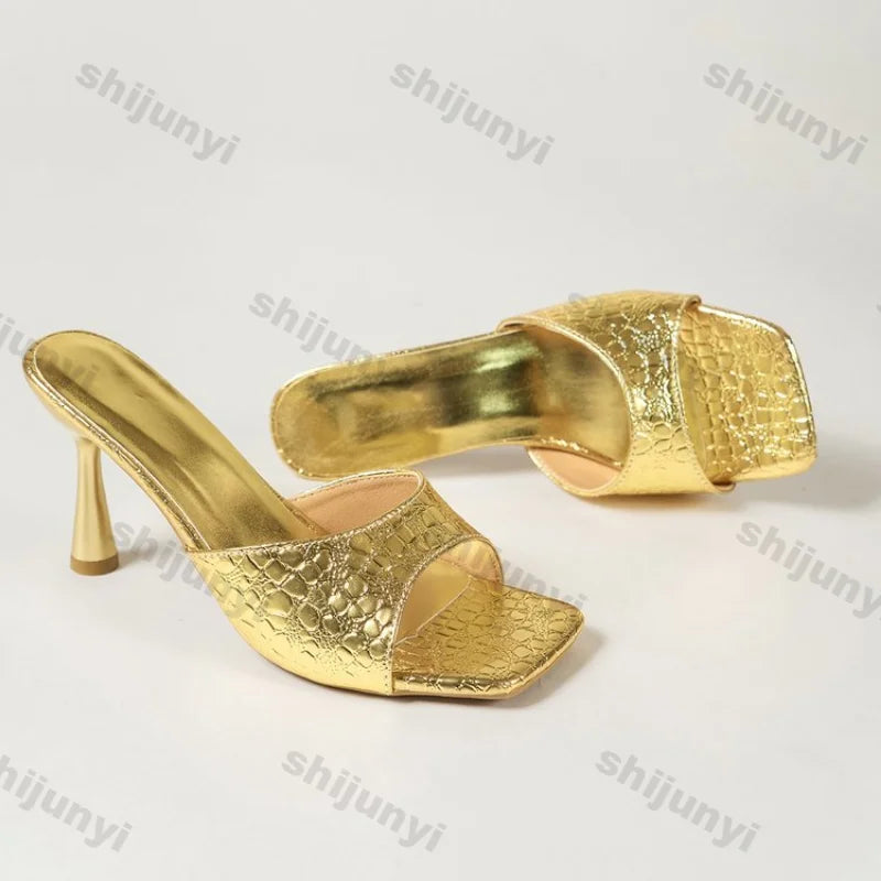 Square Toe Casual Slippers