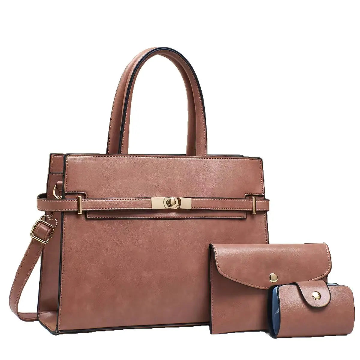 2025 Premium 3-Piece Tote Set - Luxe Structured Handbags, Minimalist Women's Office Purse Collection, Trendy Work Essentials