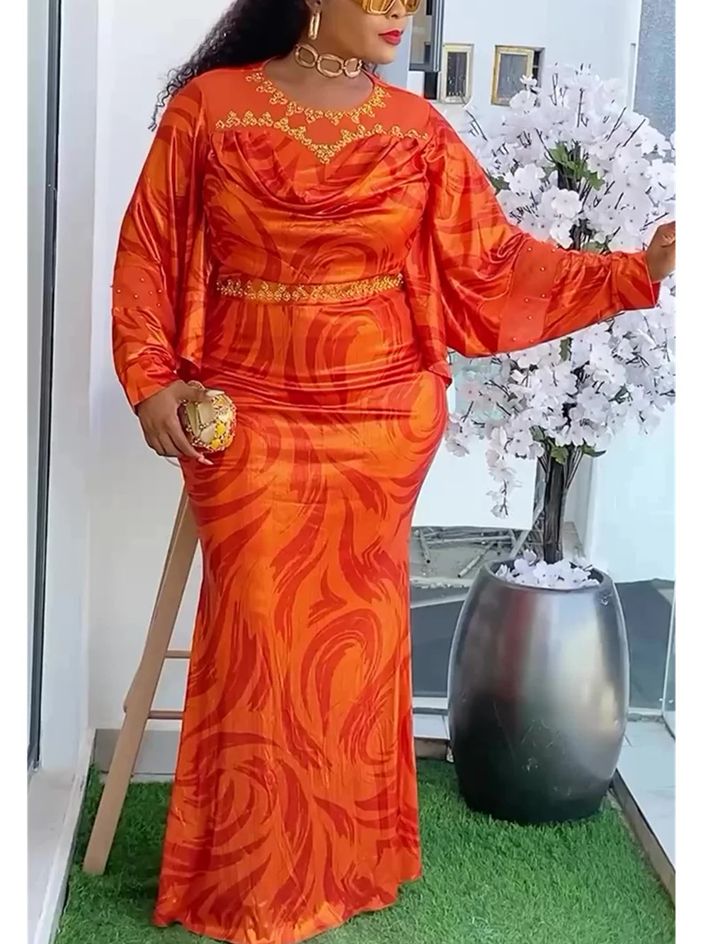 Elegant African Long Dress