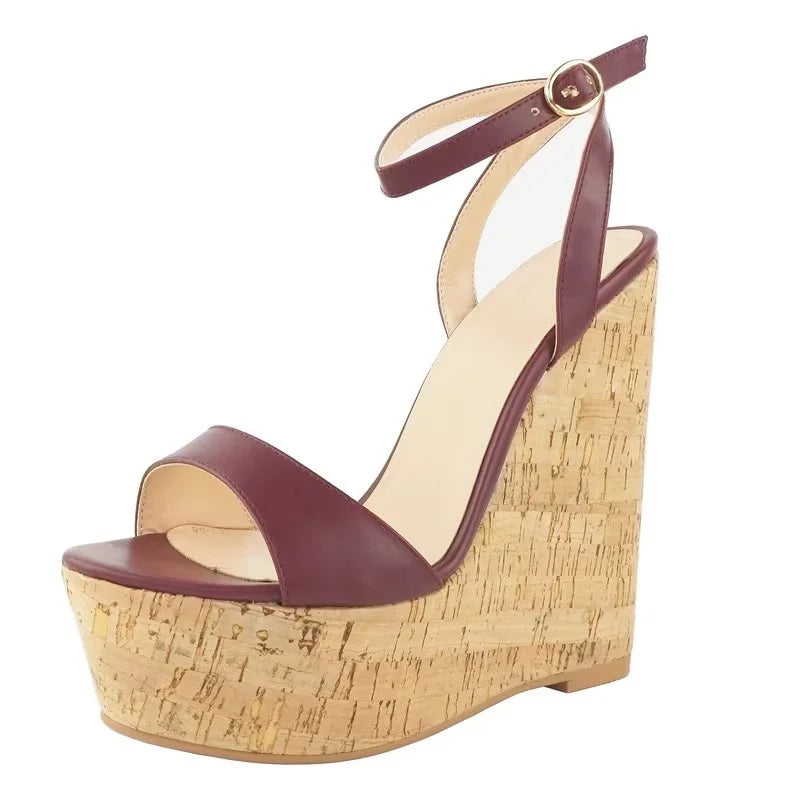 High Fish Mouth Wedge Sandals