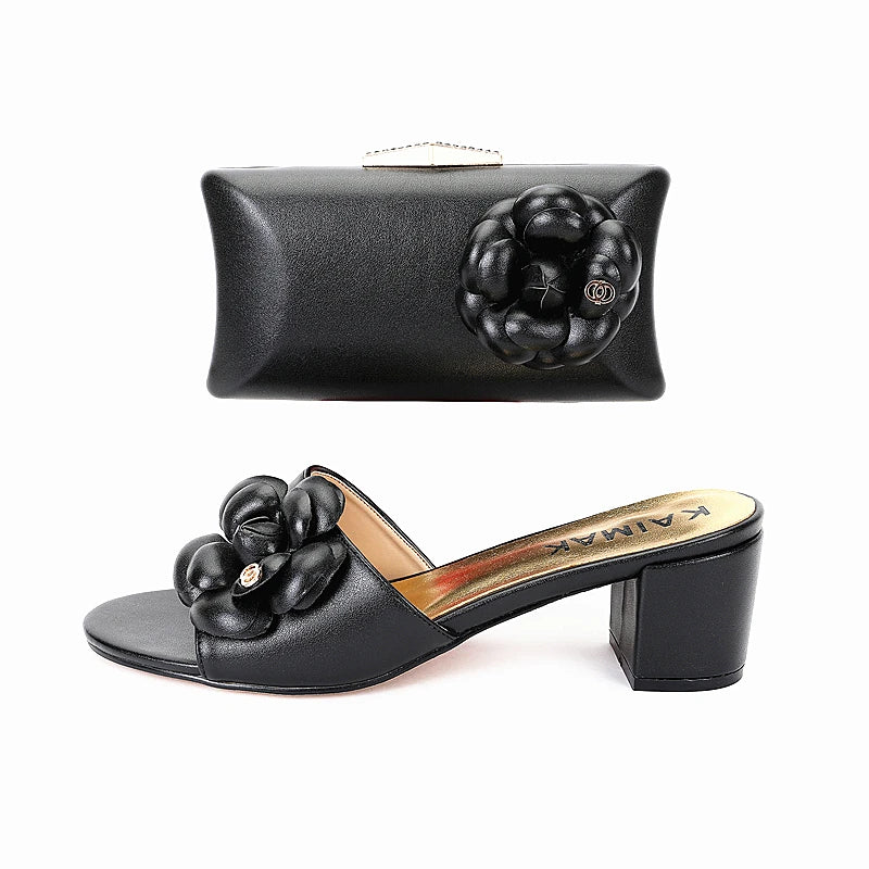2025 Luxury Women's Shoe Bag Package Handbag Wedding Party Banquet Shoe Bag High Heels African Gold Silver Large Size Slippers