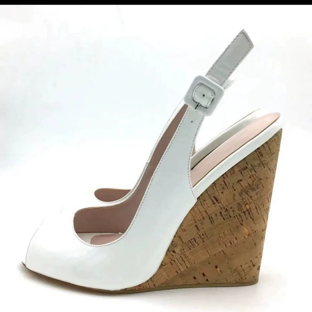 High Fish Mouth Wedge Sandals