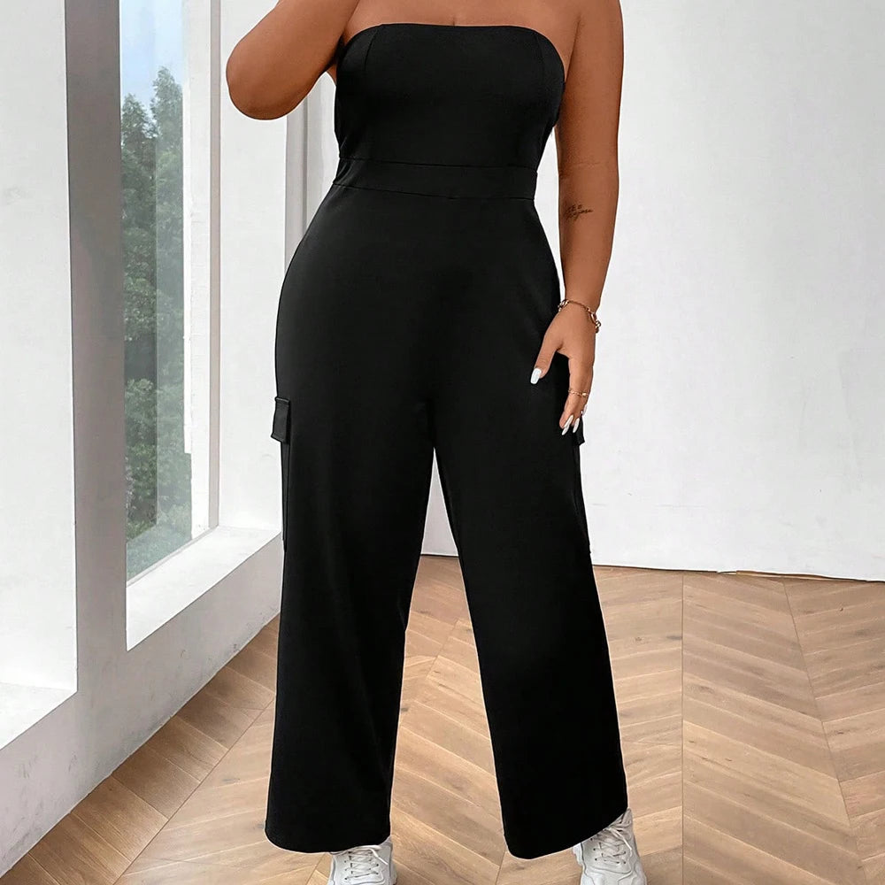 Plus Size Women's Plunge Sleeveless Jumpsuit Yoga Wear One-piece Pants Sports Fitness Outdoor Summer Best Choice