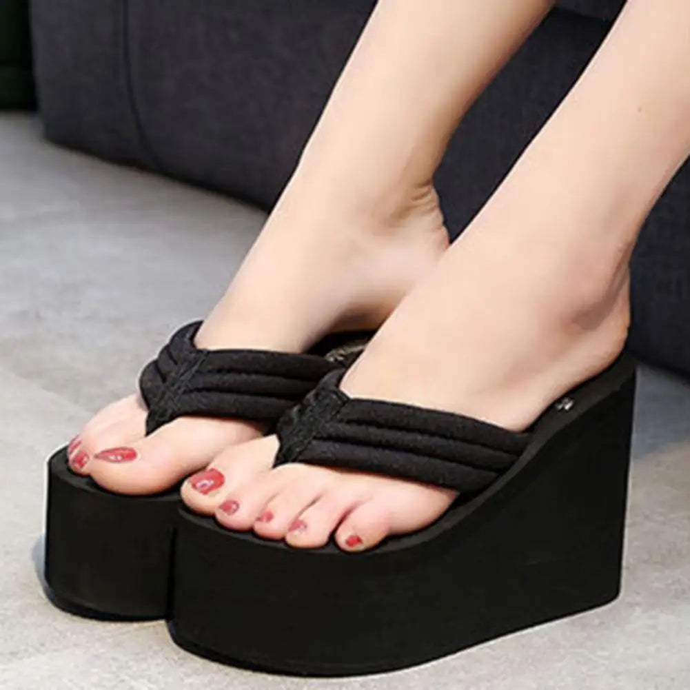 Platform Arch Support Thong Thick-Sole Slippers