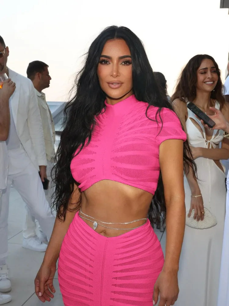 Long Skirt Two Piece Hollow Out Set