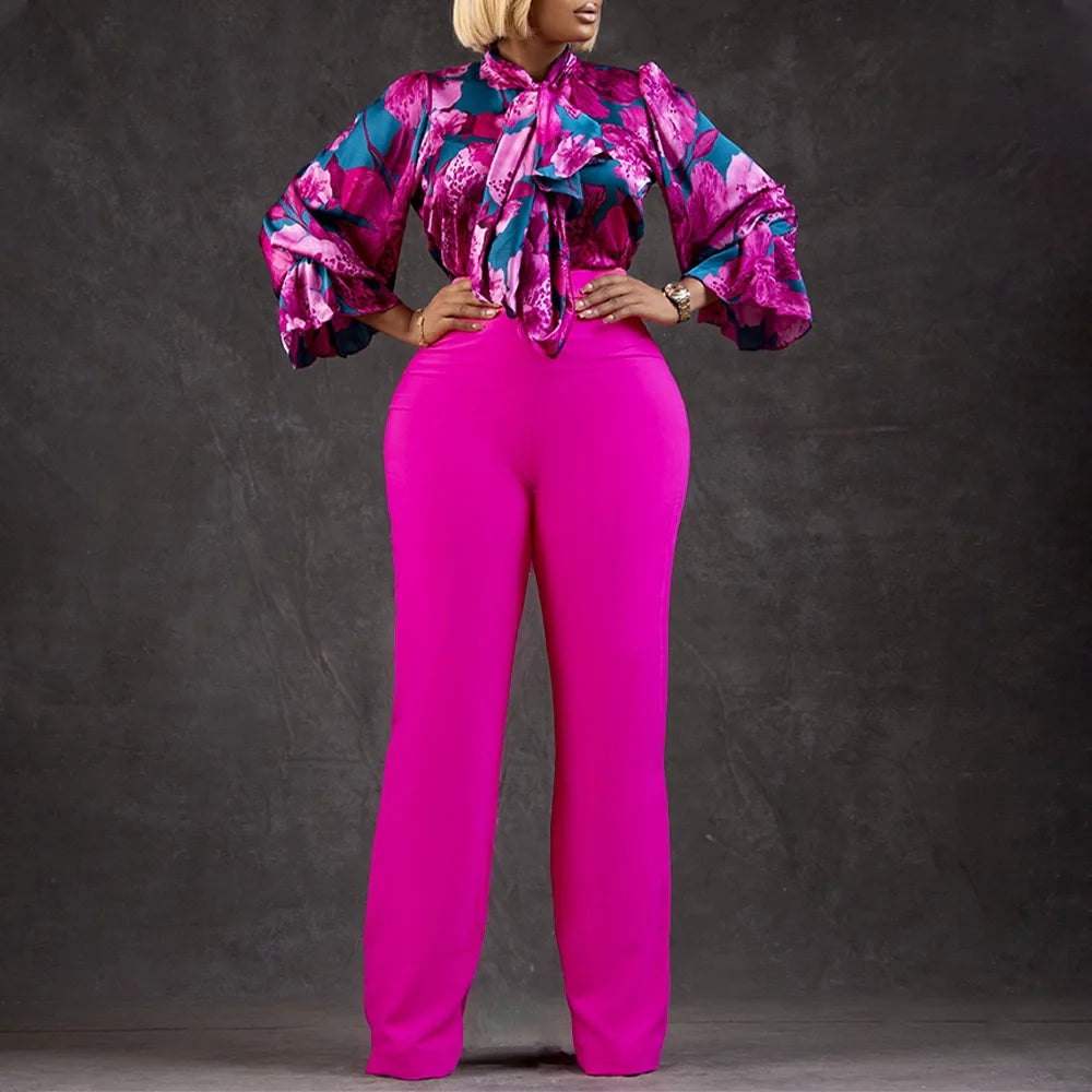 2 Piece Blouse & Trouser Set