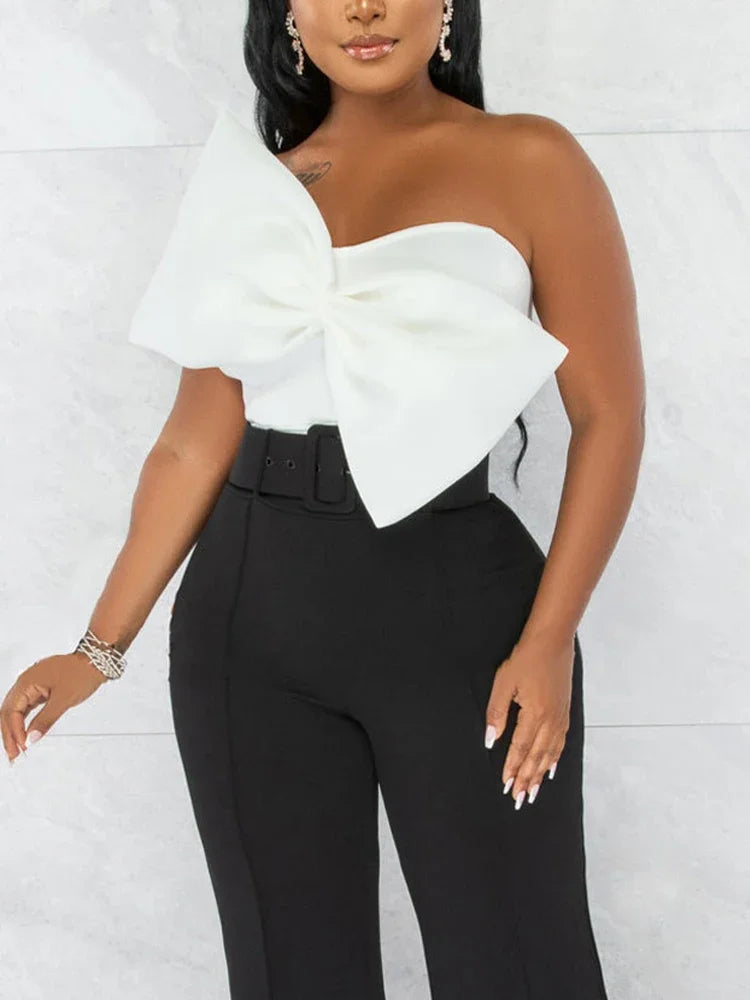 Strapless Bowknot Elegant Top