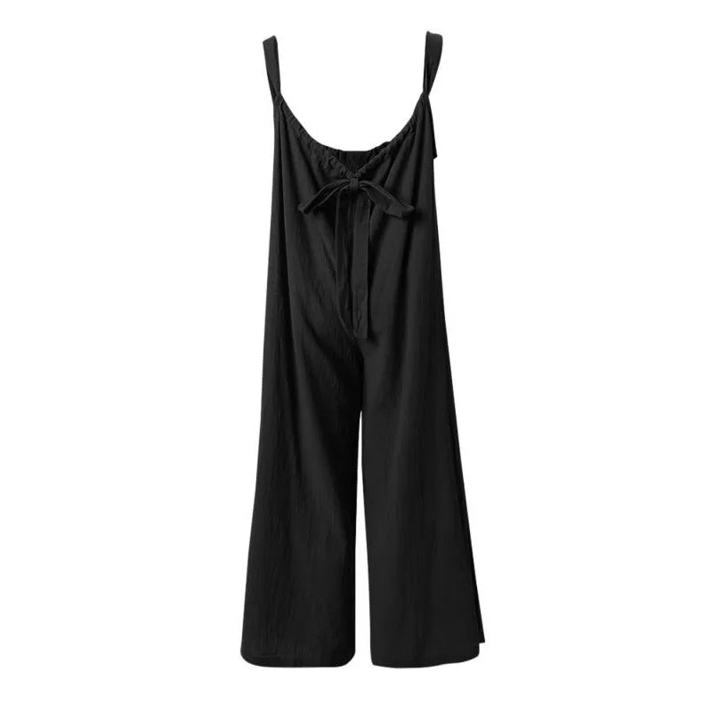 Suspender High Waist Pocket Romper