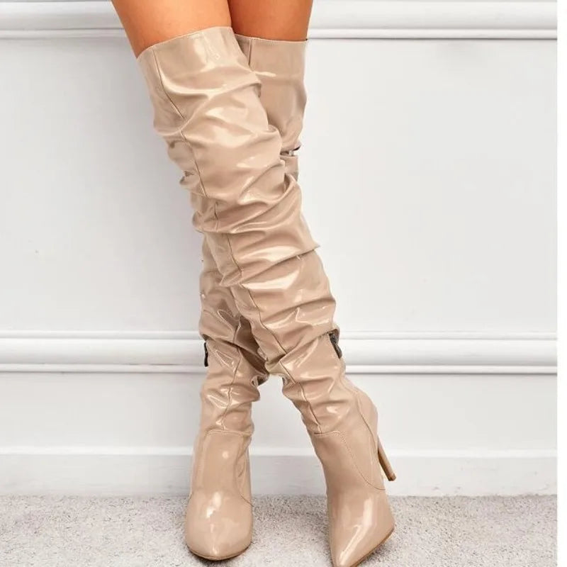 Over-The-Knee High Heel Boots