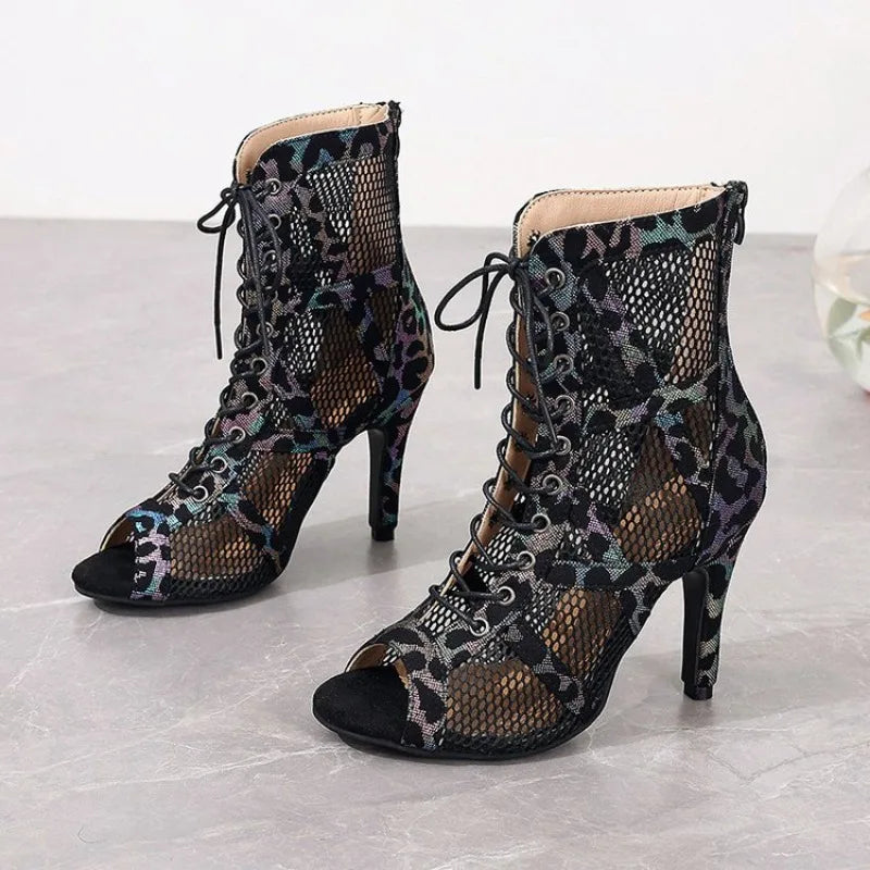 Open Toe Stiletto High Heel Boots