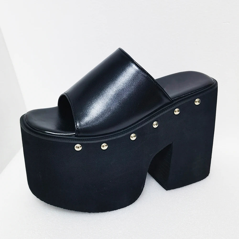 Thick Classic Slipper Platform Wedge