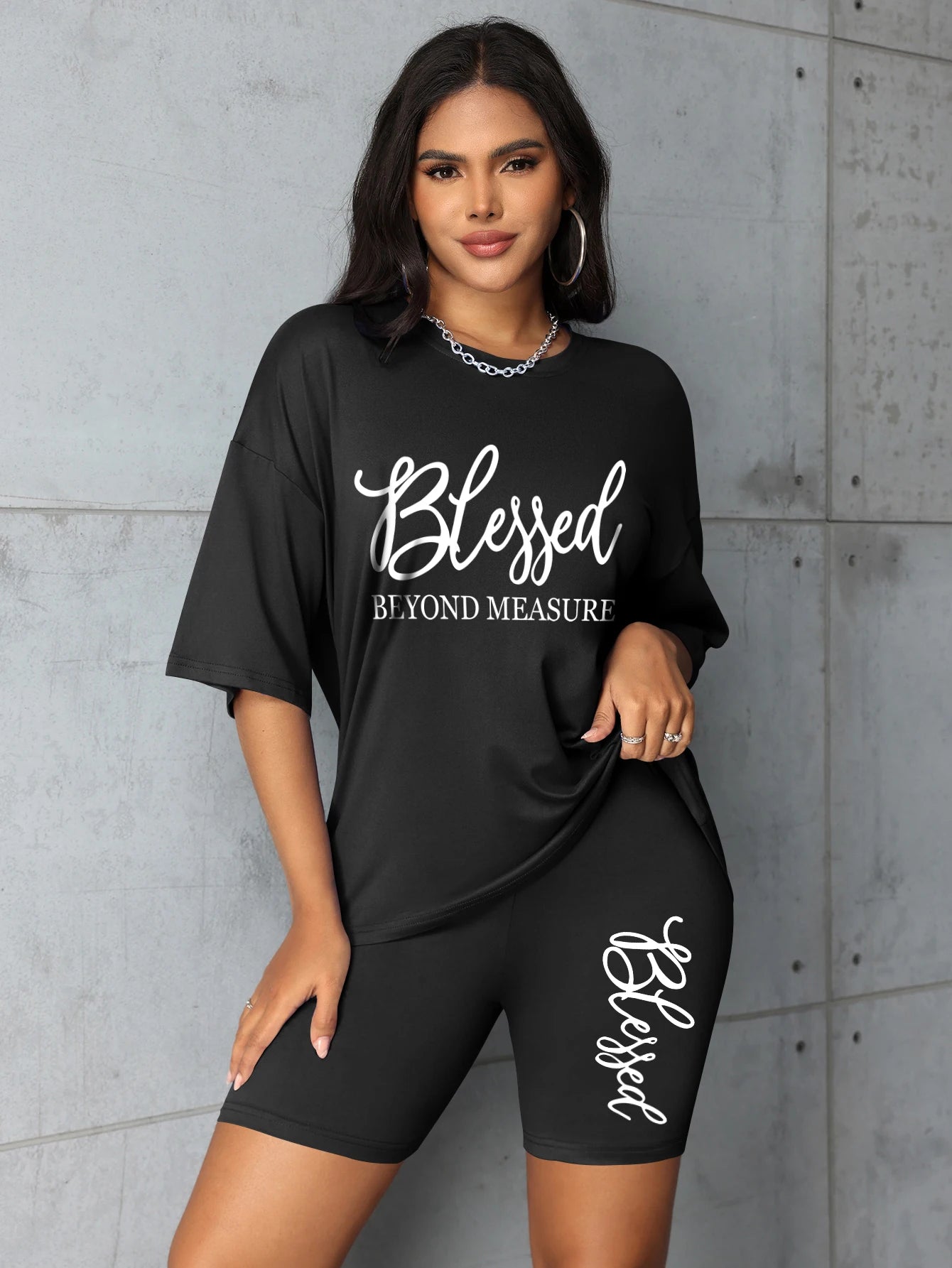 Summer 2 Piece Blessed Short Set