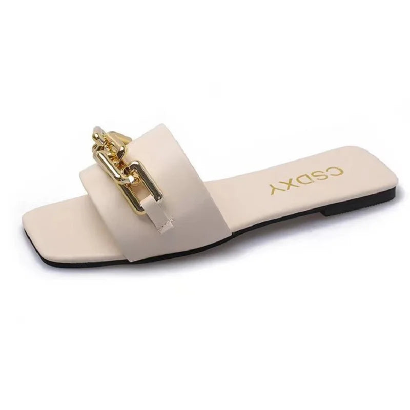 Leather Slippers W/Matching Bag Set
