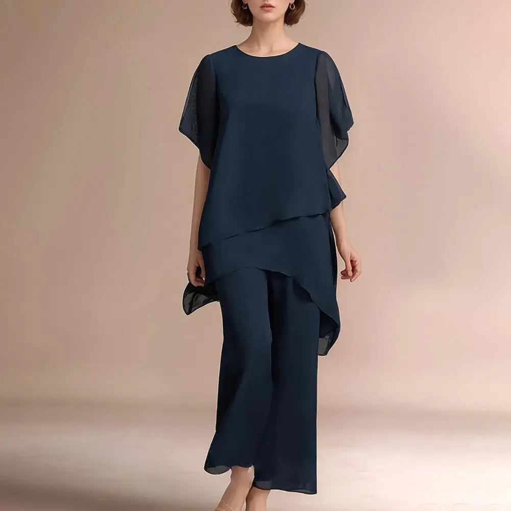 2-Piece Top And Wide Leg Pants Set