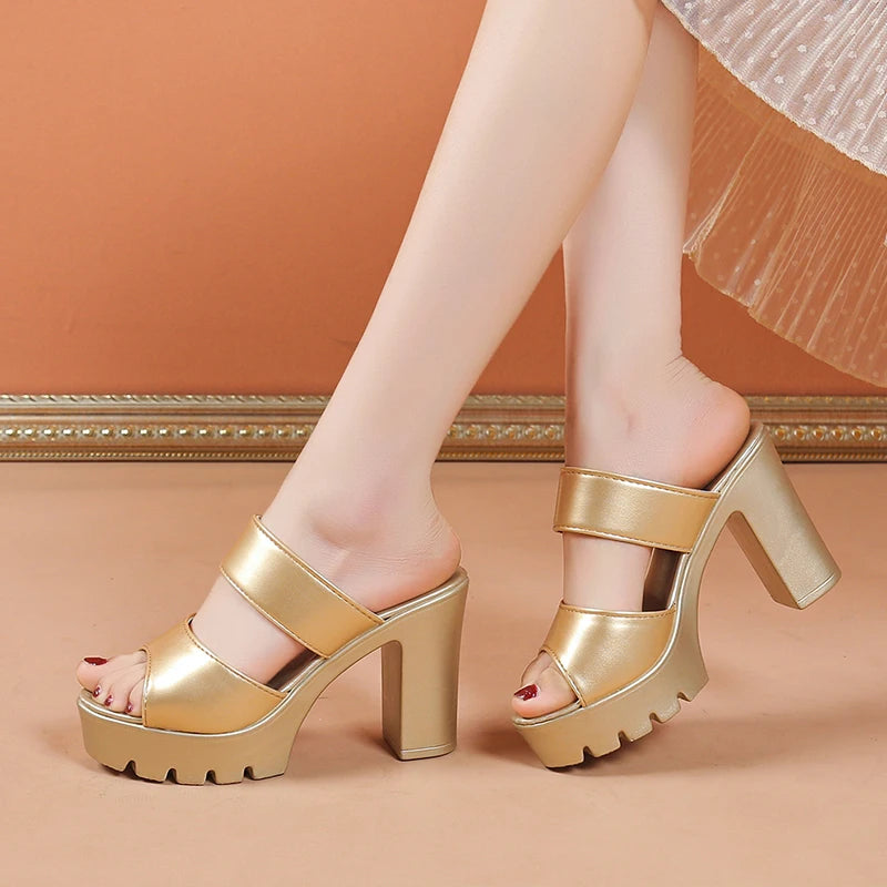 Thick Waterproof Platform Heels