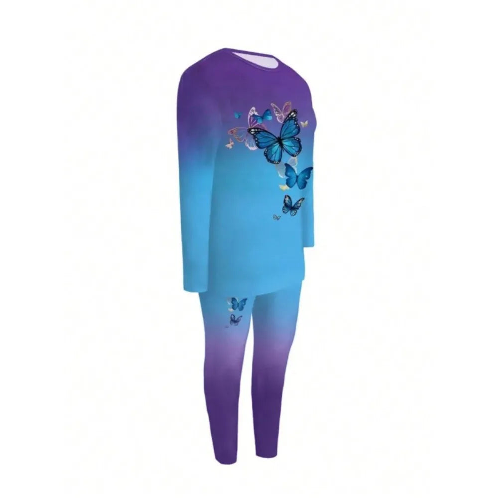 Plus Size Summer New Women's 2-piece Set Short Sleeved T-shirt & Printed Shorts Suit