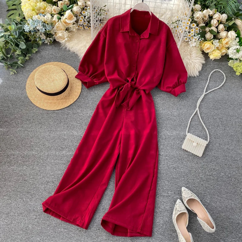 2025 Two Piece Sets Womens Outfits Skirt Suit Roupas Femme Short Sleeve Crop Blouse High Waist Pleated Jumpsuit Korean Y2k Set