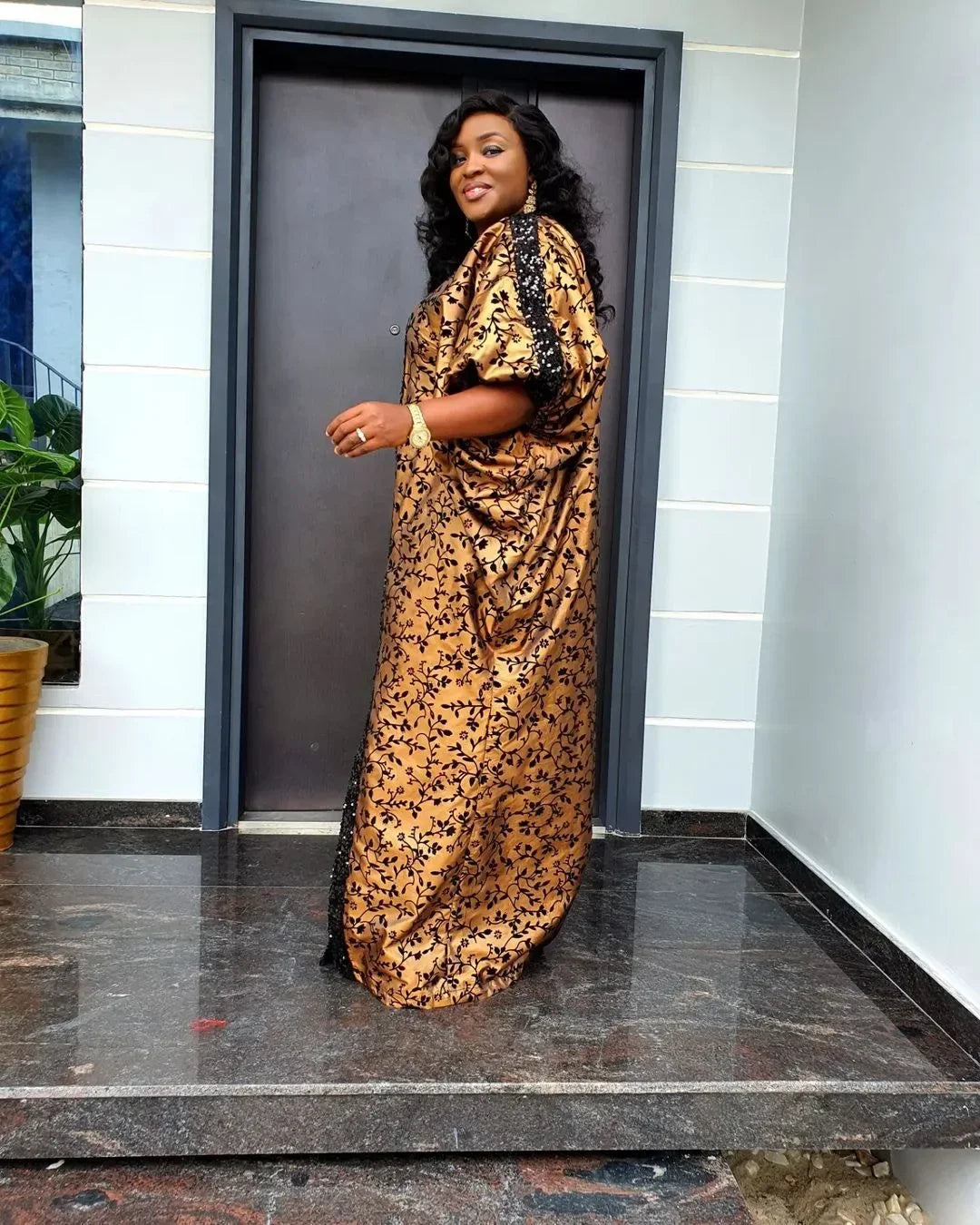 Elegant African Evening Robe Dress