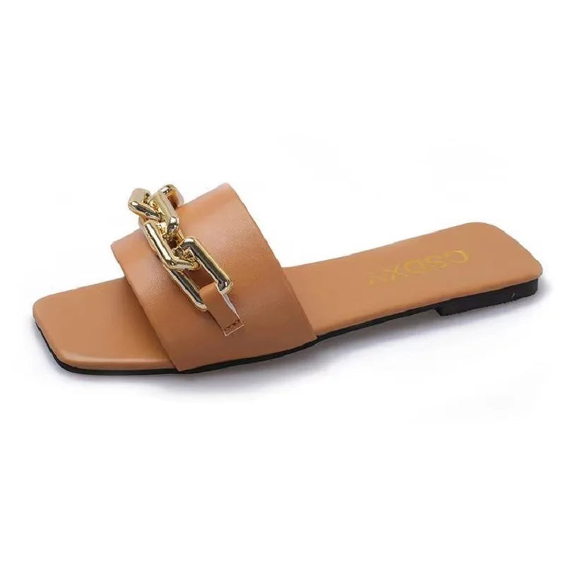 Leather Slippers W/Matching Bag Set