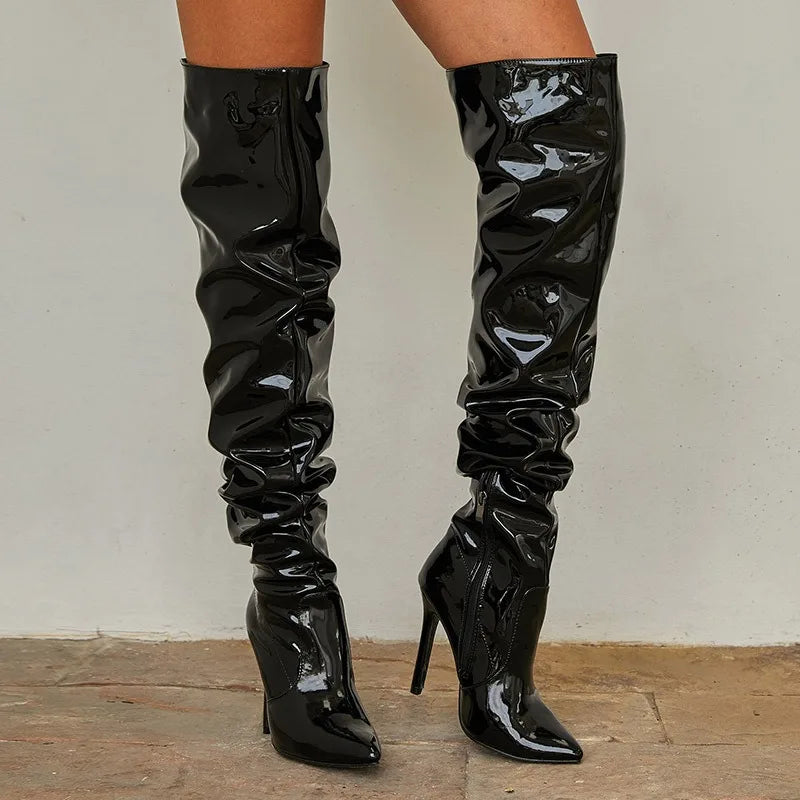 Over-The-Knee High Heel Boots