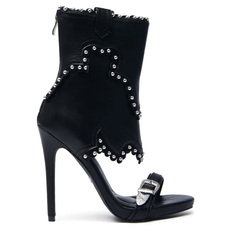 Metal Buckle Belt One Word Belt Sandal Boots Sexy Pointed Toe Thin Heel Accetp Customized New Arrivas Fashion Women Modern Boots