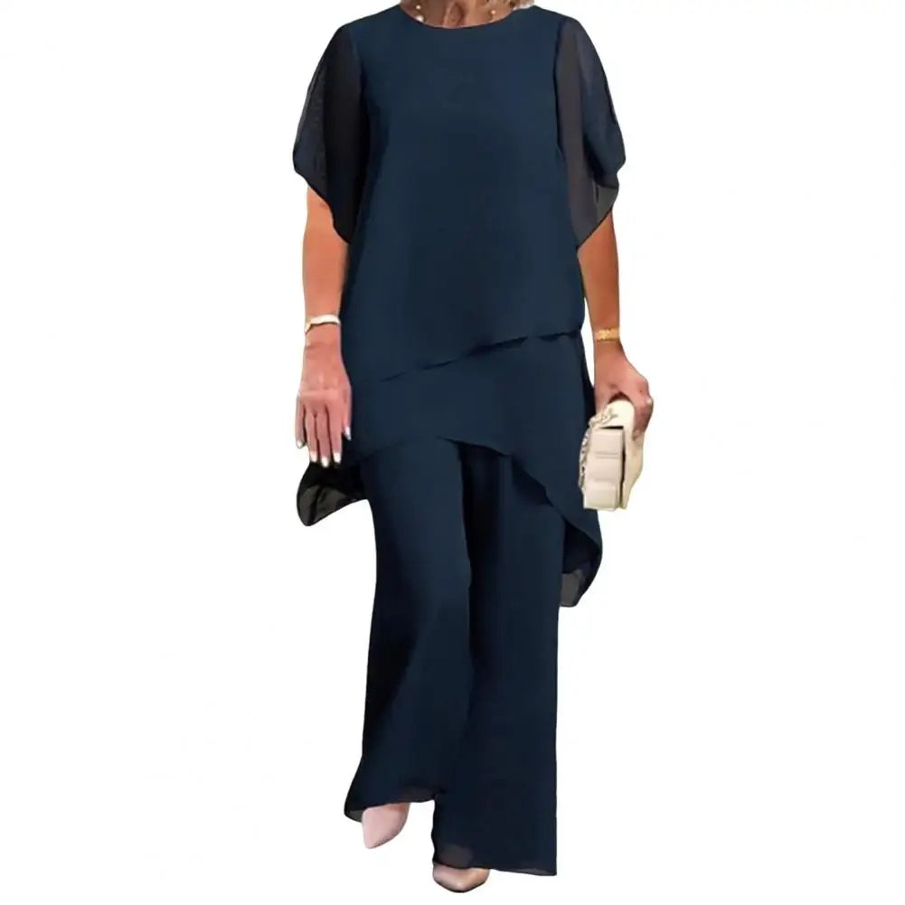 2-Piece Top And Wide Leg Pants Set