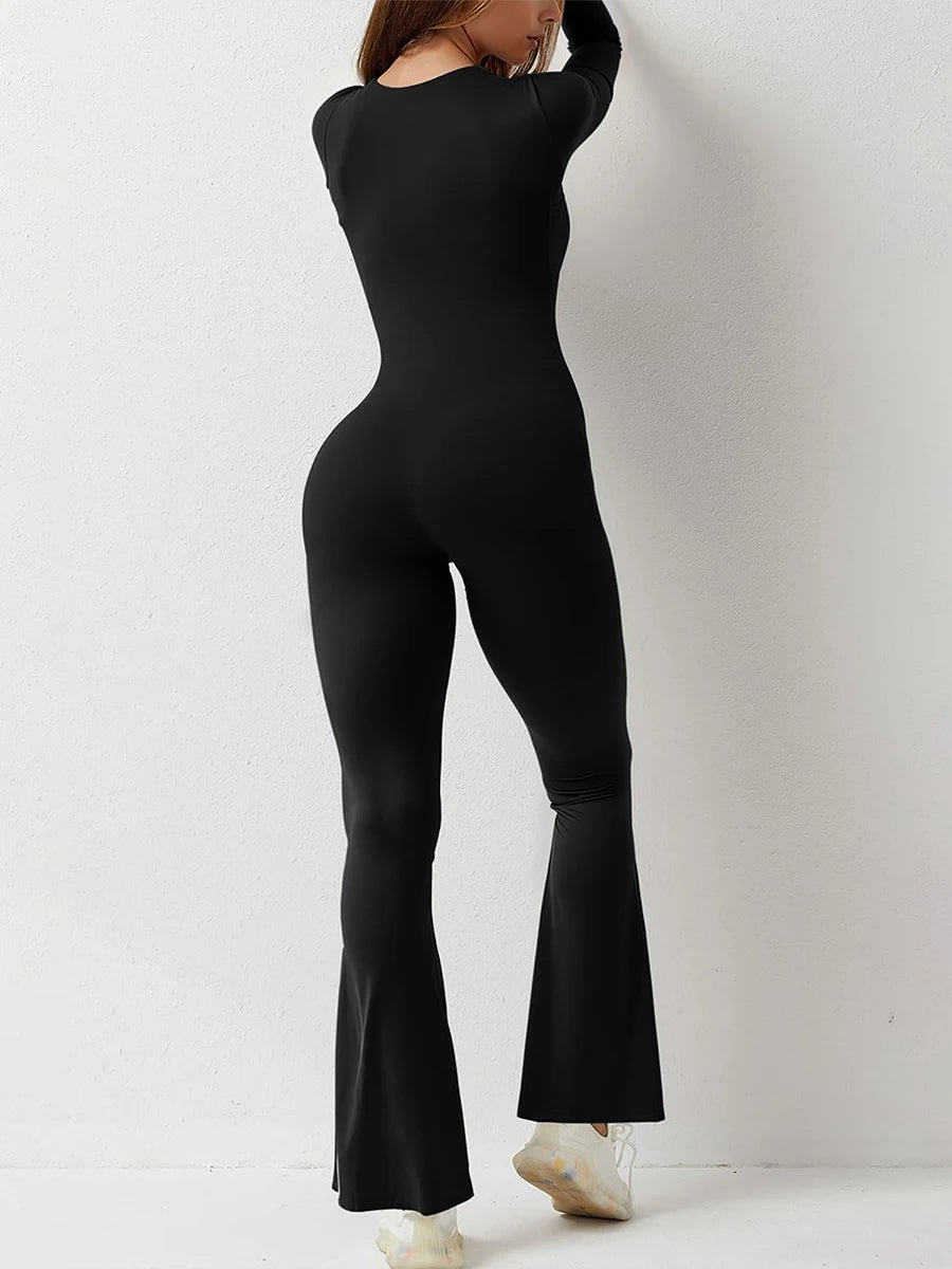 Square Neck Solid Color Romper
