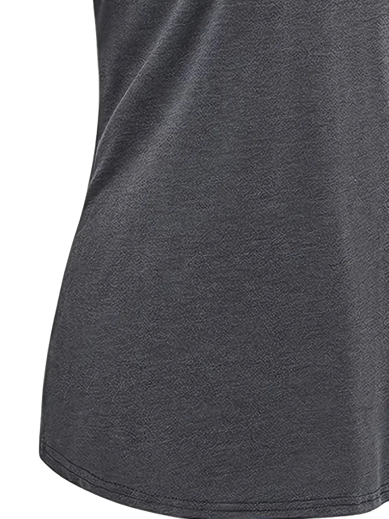 Plus Size Women's T-shirt Fashion Solid Short Sleeve V-Neck T-shirt Top Summer Comfortable Breathable Cross Casual Loose T-shirt