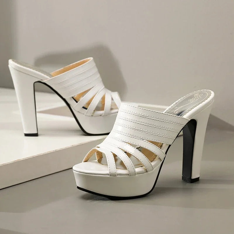 Sandalias De Mujer Women Sandals Open Toe Gold High Heels Outdoor Slippers Party Platform Sandals Pumps Plus Size 49 50 33-47