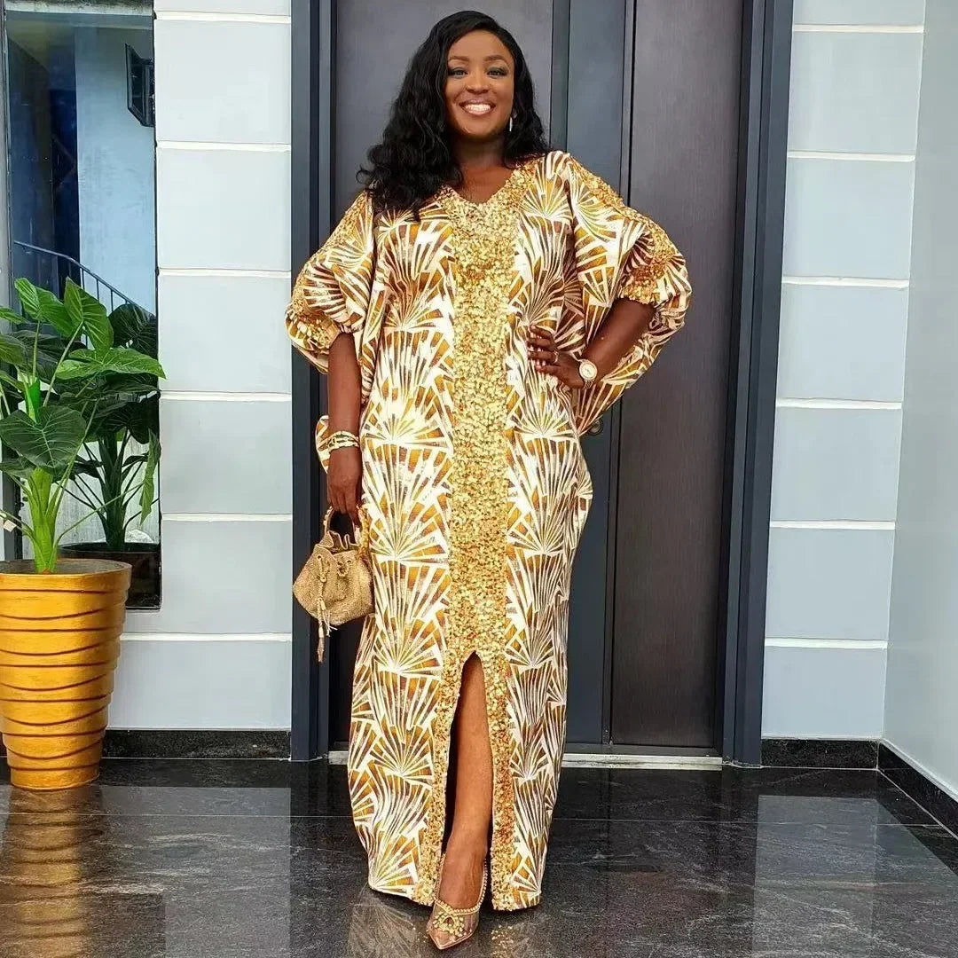 Elegant African Evening Robe Dress